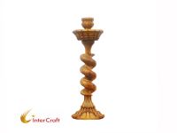 olive wood candle stick