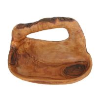 Natural olive wood fruit bowl 25cm