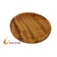 Olive wood round coaster 