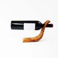 Olive wood bottle holder