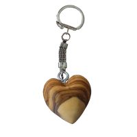 New Olive wood key heart shape