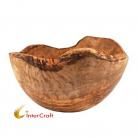 Rustic olive wood salad bowl