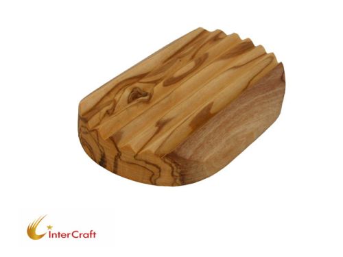 Olive wood Soap dishes ridged