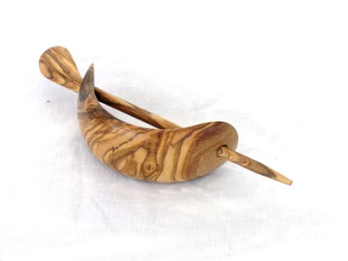 wood hair pin